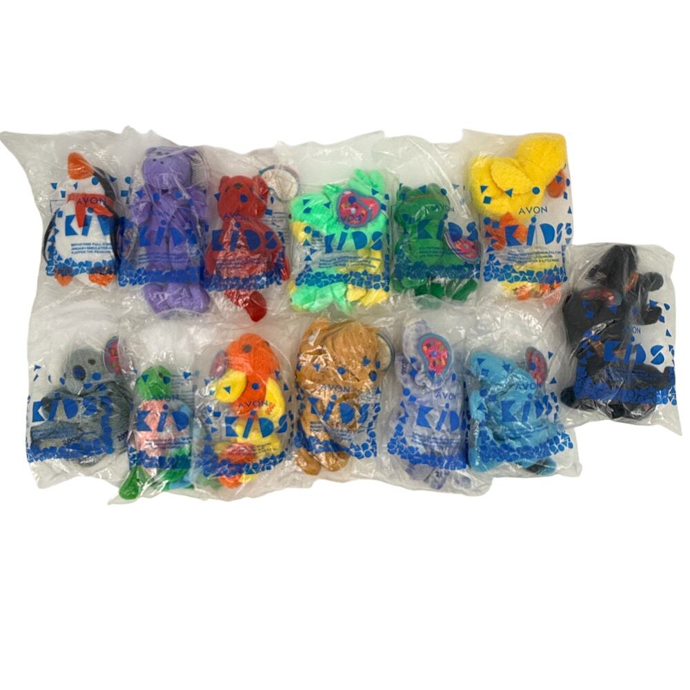 Avon Kids Birthstone Full O Beans Plush Lot 13 Sealed Mini Beanie Toys